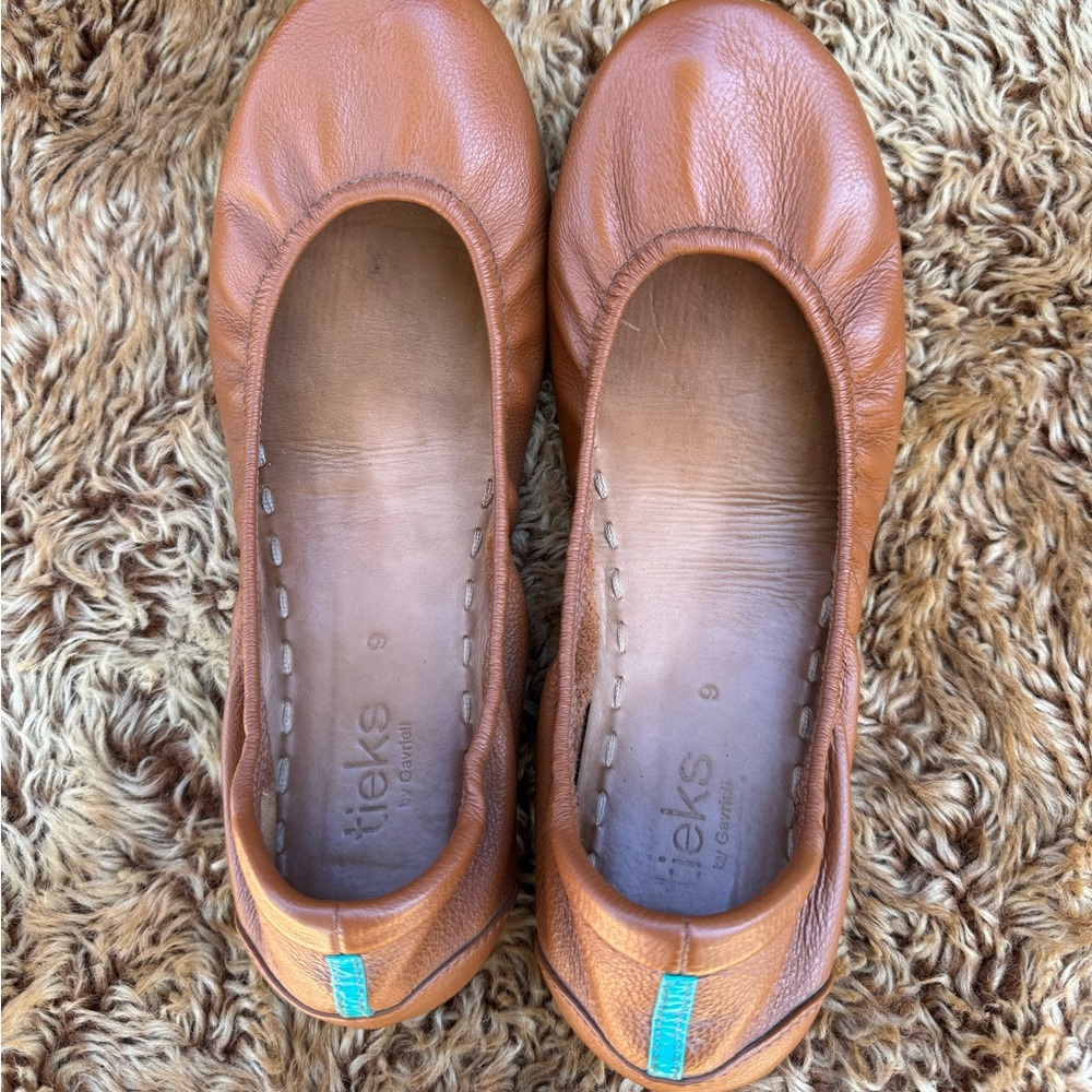 Chestnut Tieks Size 9